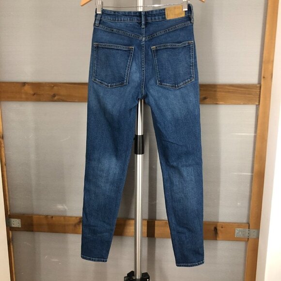 Frank & Oak Kim Slim Fit Blue High Rise Denim Jeans Sz 27 - Picture 8 of 14